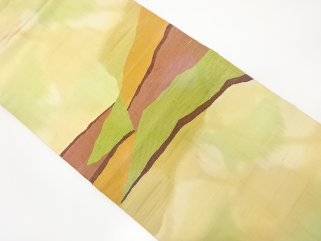 JAPANESE NAGOYA OBI / WOVEN ABSTRACT MOUNTAINS